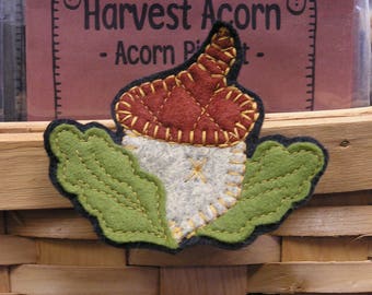 Harvest Acorn Wool Felt Pin Pattern Digital Download PDF