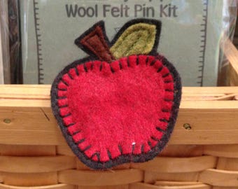 Country Apple Wool Felt Pin Pattern Digital Download PDF