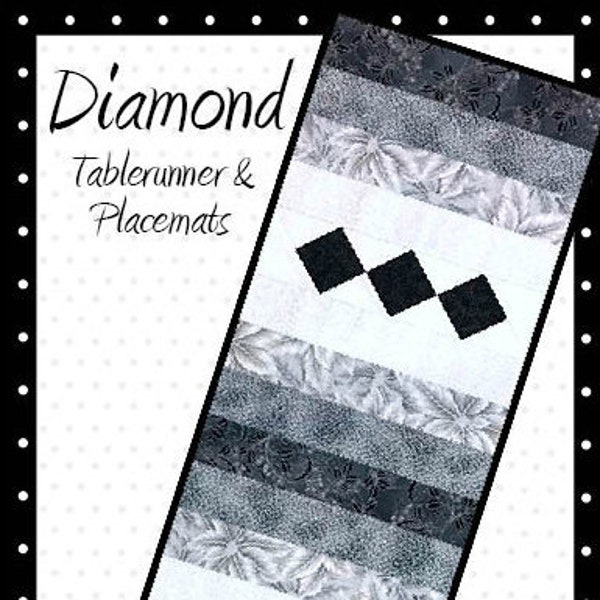 Diamond Tablerunner Pattern Digital Download PDF