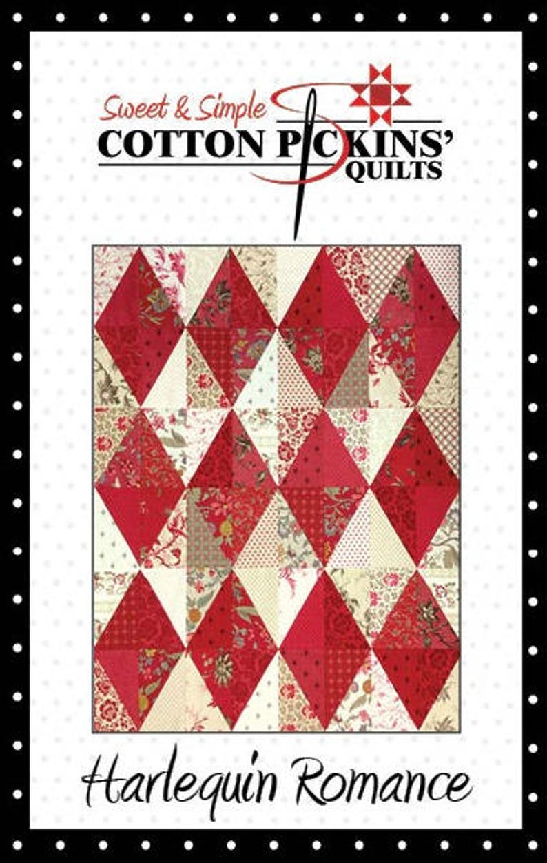 Harlequin Romance Quilt Pattern Digital Download PDF 画像 2