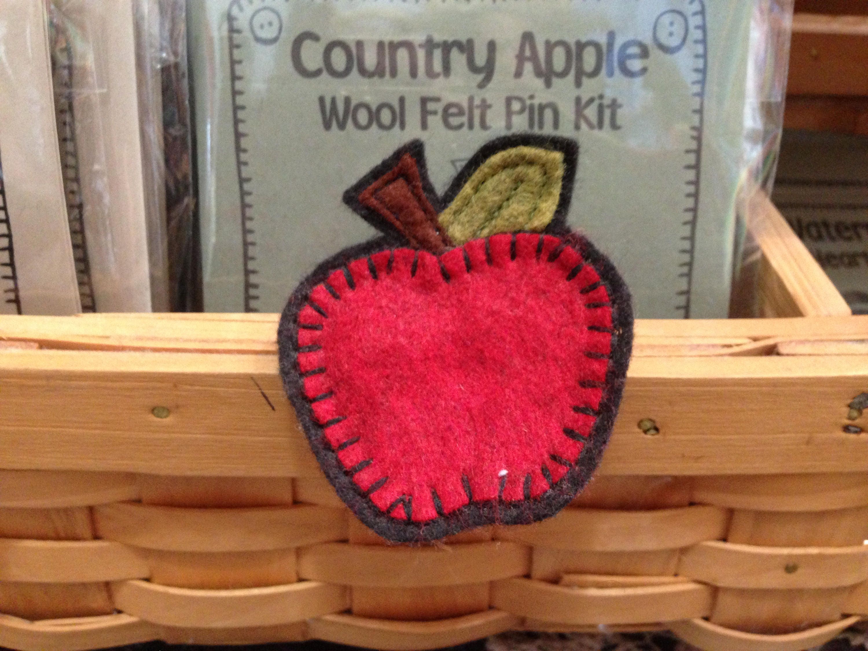 Country Apple Wool Felt Pin Pattern Digital Download PDF