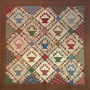 Flying Geese Baskets Quilt Pattern Digital Download PDF