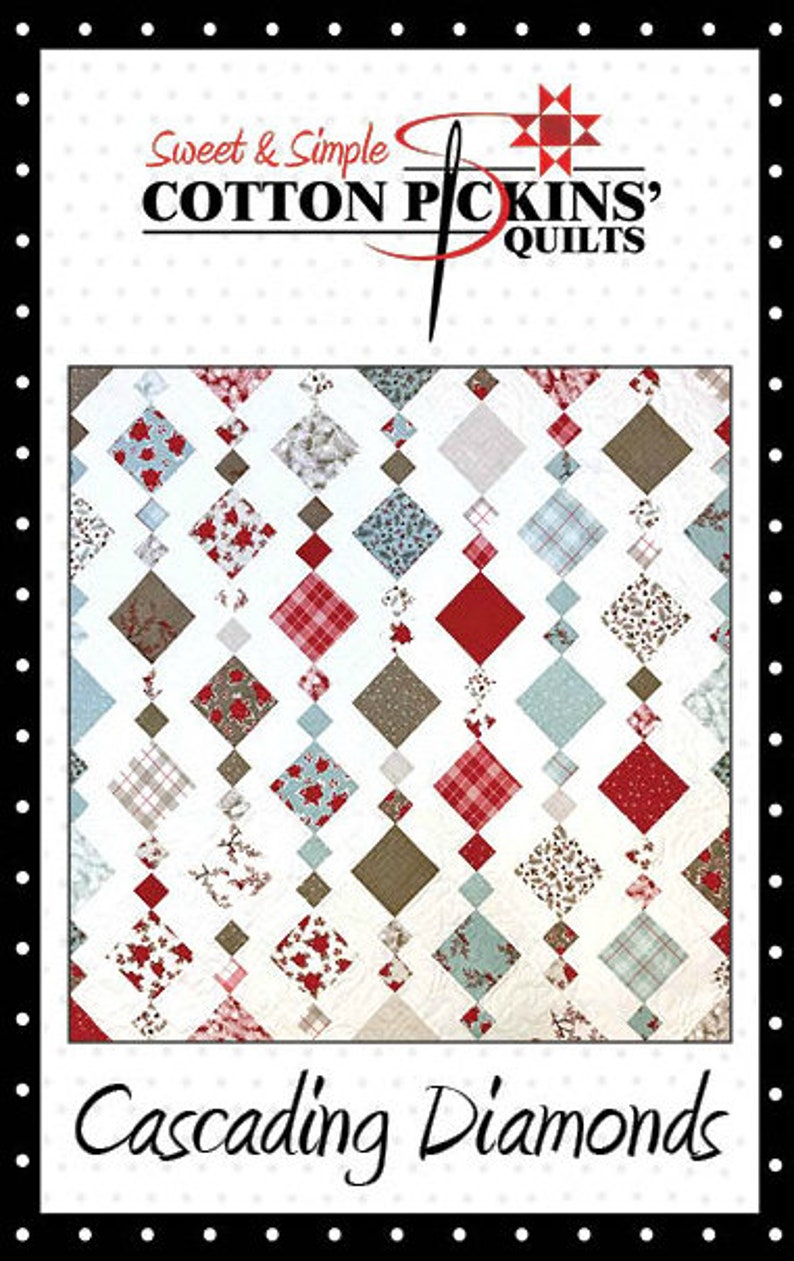 Cascading Diamonds Quilt Pattern Digital Download PDF image 2