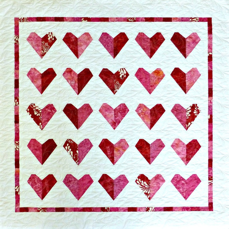 Crazy Hearts Quilt Pattern Digital Download PDF - Etsy