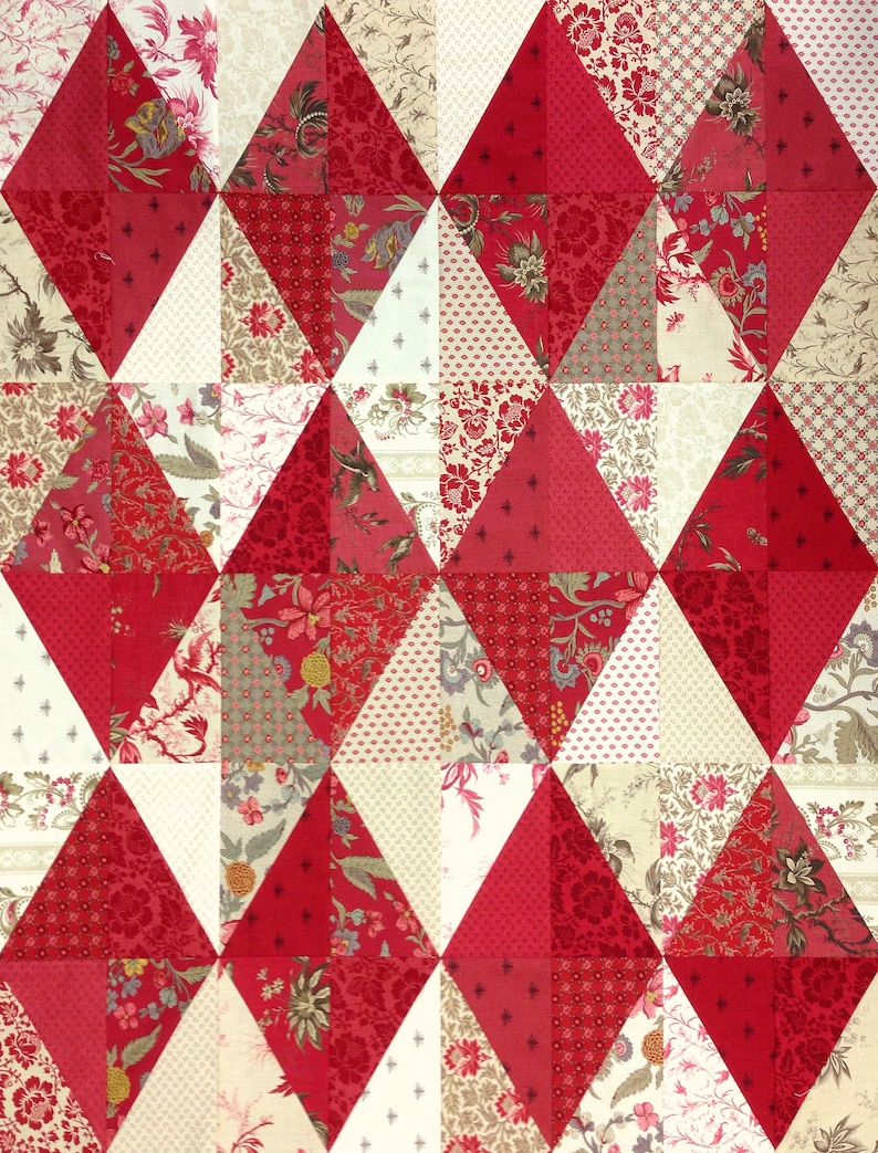 Harlequin Romance Quilt Pattern Digital Download PDF image 1