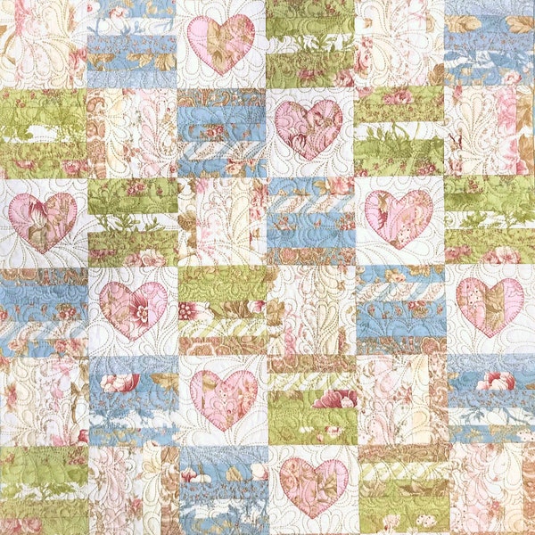 Baby Hearts Quilt Pattern Digital Download PDF