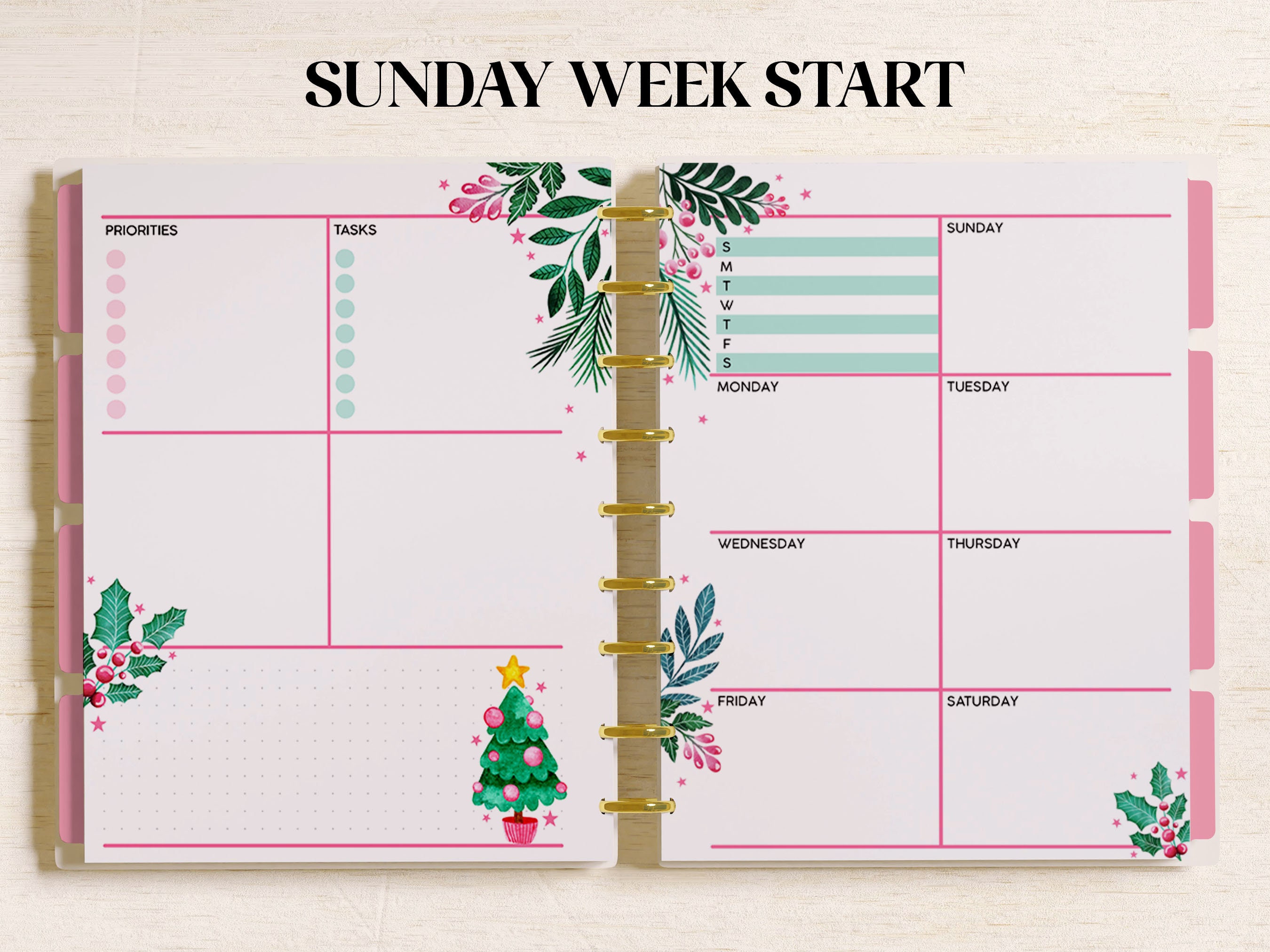 WEEKLY DASHBOARD Planner Inserts Fits Happy Planner Classic, Big & Mini ...