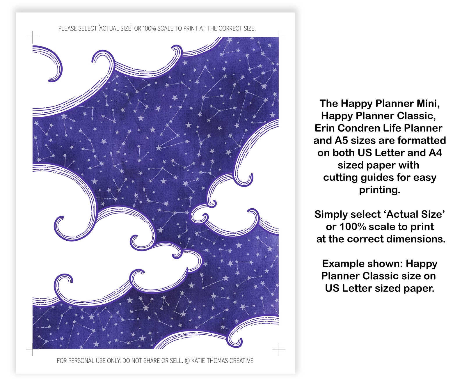 Celestial Sun Printable Planner or Notebook Cover for Happy - Etsy ...