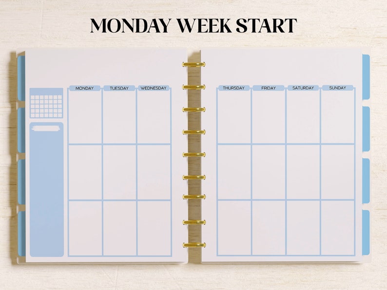 WEEKLY Vertical Printable Planner Inserts Fits Happy Planner Classic ...