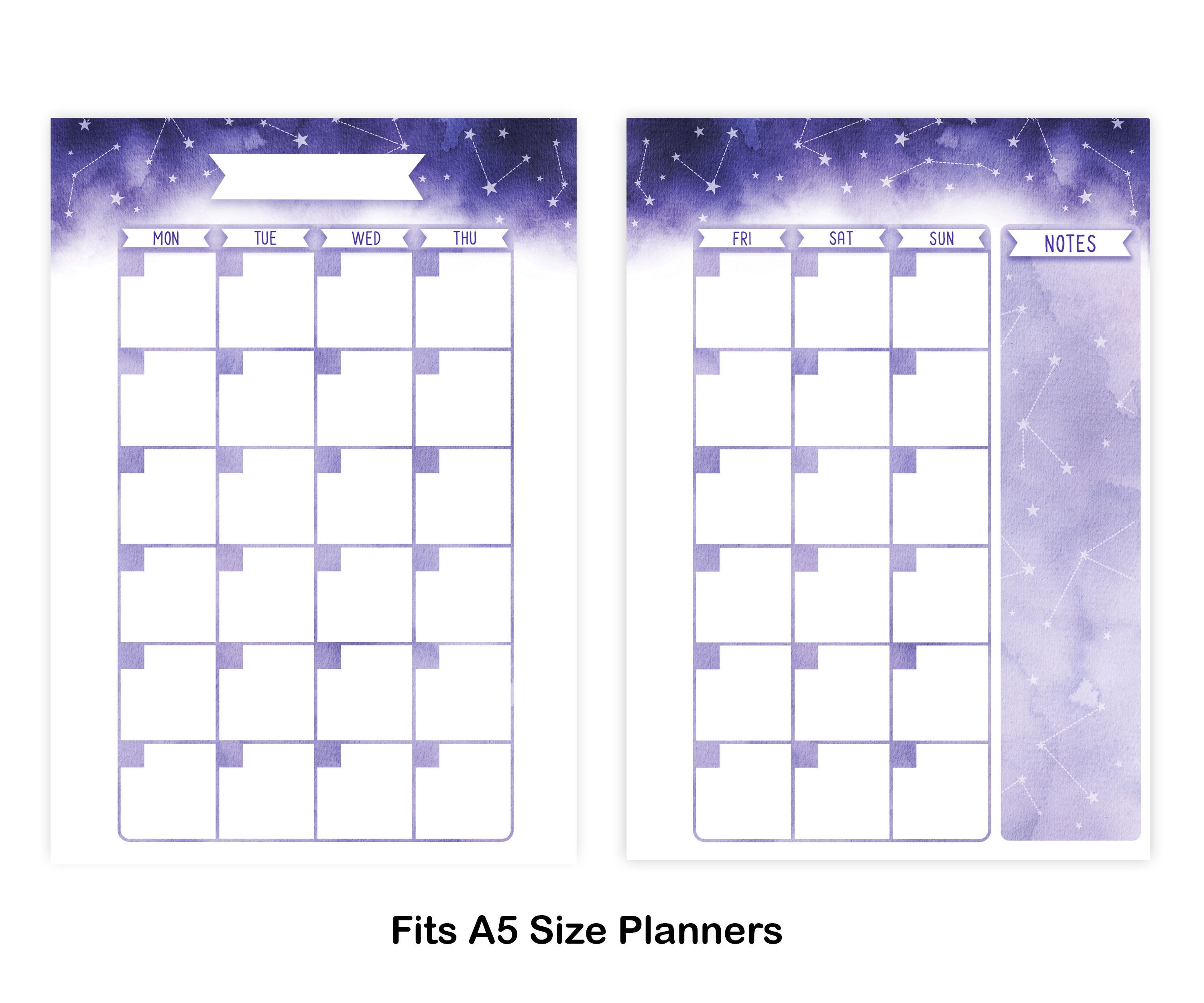MONTHLY Printable Planner Pages for Happy Planner Classic | Etsy