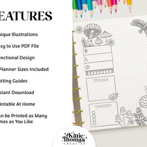 Printable Coloring DAILY Planner Inserts Fits Happy Planner Classic ...