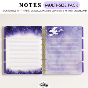 Galaxy & Constellation Planner Inserts – Printable Stationery fits Happy Planner, Erin Condren, A5 | Moon, Witchy Celestial Pages