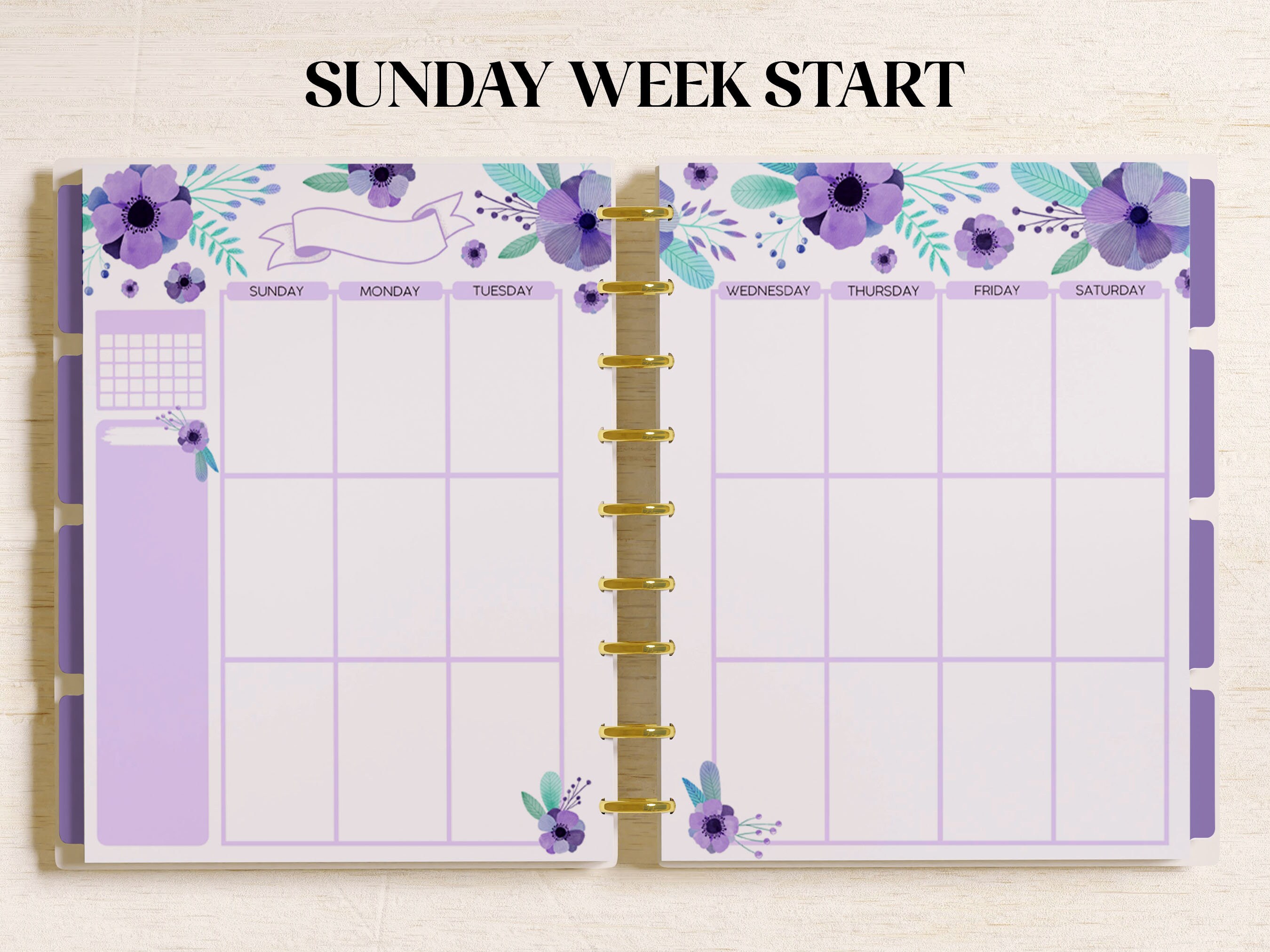 WEEKLY Vertical Planner Inserts Fits Happy Planner Classic, Big & Mini ...