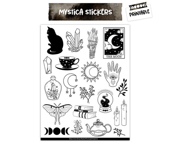 Magical Witchy Stickersheet // Bullet Journal Witchy Stickers, Cute BUJO  Doodle Sticker, Magic Witch Stickers, Scrapbook -  Denmark