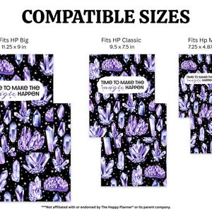 Amethyst Crystal Printable Planner Cover fits Happy Planner Classic, Big, Mini, Erin Condren and A5 Sizes, Magical Witchy Aesthetic image 5