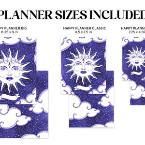 Celestial Sun Printable Planner or Notebook Cover for Happy Planner ...