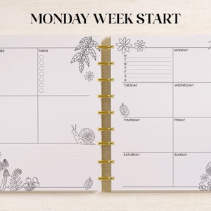 Printable Coloring DASHBOARD WEEKLY Planner Inserts Fits Happy Planner ...