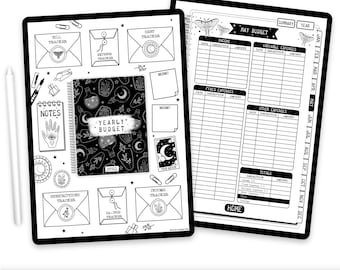 Witchy Digital Financial Planner, Includes Bill, Debt, Expenses, Subscriptions, Savings and Income Trackers, Budget Planner for Goodnotes