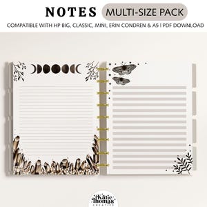 Papel imprimible de cuarzo ahumado (tamaño A5 e insertos para Happy Planner) - Páginas de papelería Crystal