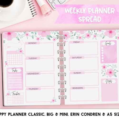 MONTHLY Printable Planner Inserts for Happy Planner Classic Etsy