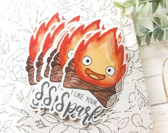 I like your Spark Sticker • campfire sticker, waterproof sticker, fire sticker, positive water bottle stickers, outdoorsy stickers