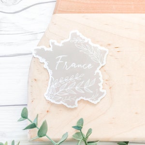 FRANCE STICKER - waterproof stickers, aesthetic map stickers, stickers of france, travel souvenir sticker, water bottle stickers,