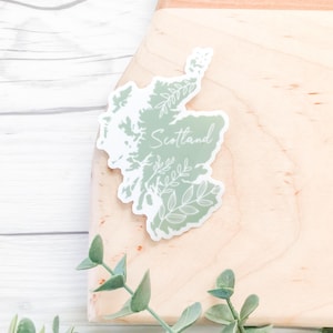 SCOTLAND STICKER • waterproof stickers, country map stickers, aesthetic travel sticker, travel souvenir sticker, water bottle stickers