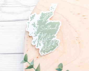 SCOTLAND STICKER • waterproof stickers, country map stickers, aesthetic travel sticker, travel souvenir sticker, water bottle stickers