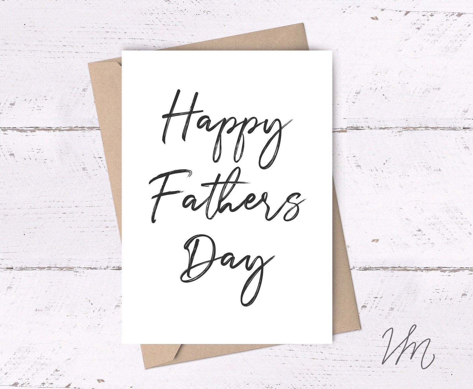 Happy Fathers Day Black and White Printable Fathers Day - Etsy
