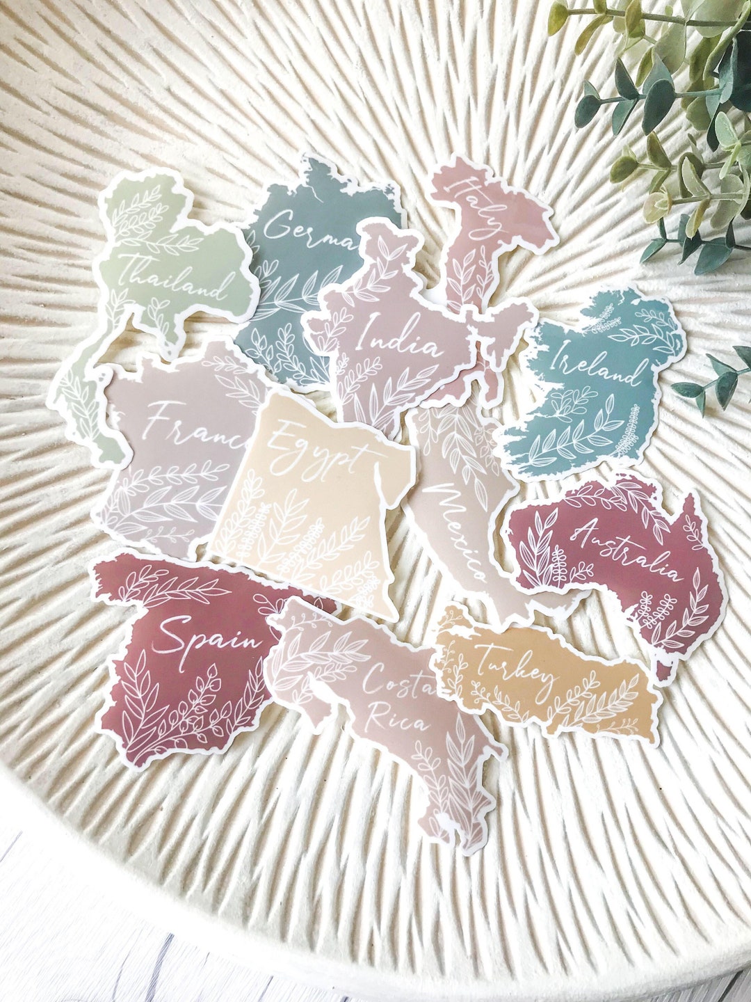 WORLD TRAVEL STICKERS • Stickers of World Countries, World Map Stickers ...