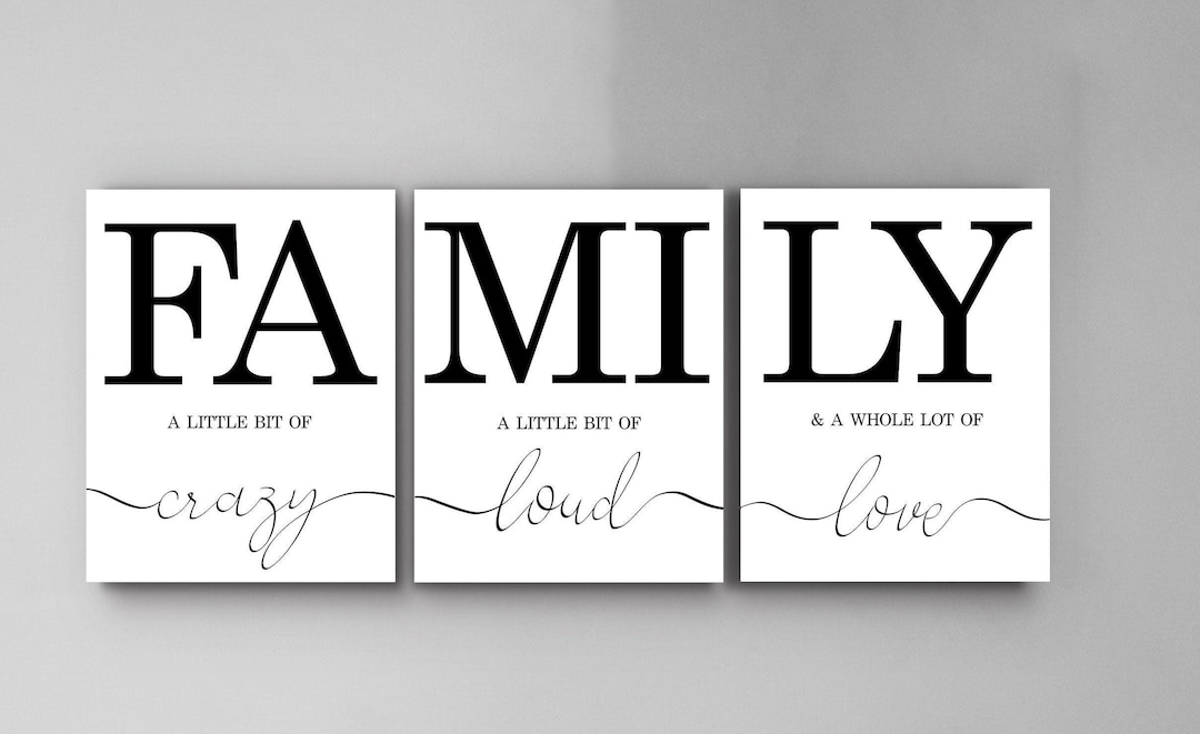 Family Crazy Loud Love Family Gift Family Art Family - Etsy