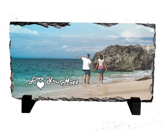 Photo slate gift, photo rock slate gift, Customized Photo slate, Mother's day, Father's day, Wedding gift, Birthdays, Picture Rock slate.