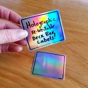 Holofoil wiederbeschreibbare Deck Box Label Aufkleber