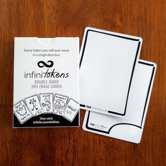 Dry Erase Cards/tokens 25-pack double-sided, Erasable, Reusable  Tokens/proxies for Games Like MTG, or Prototyping Games 