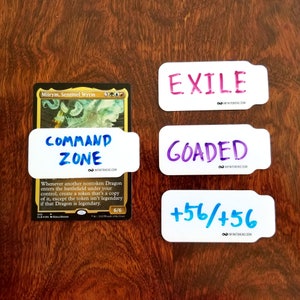 Dry/Wet Erase Tags - 10-Pack (Double-Sided, Erasable, Reusable Tags for games like MTG, RPGs and tabletop games)