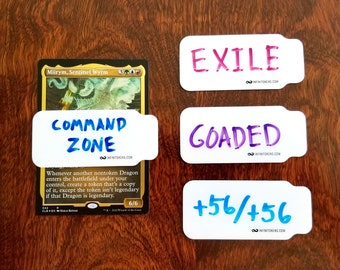 Dry/Wet Erase Tags - 10-Pack (Double-Sided, Erasable, Reusable Tags for games like MTG, RPGs and tabletop games)