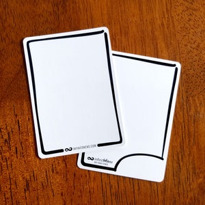 Dry Erase Cards/Tokens - 10-Pack (Double-Sided, Erasable, Reusable Tokens/Proxies for games like MTG, or Prototyping Games)