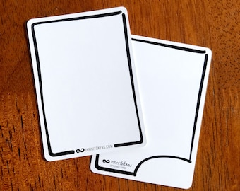 Dry Erase Cards/Tokens - 10-Pack (Double-Sided, Erasable, Reusable Tokens/Proxies for games like MTG, or Prototyping Games)