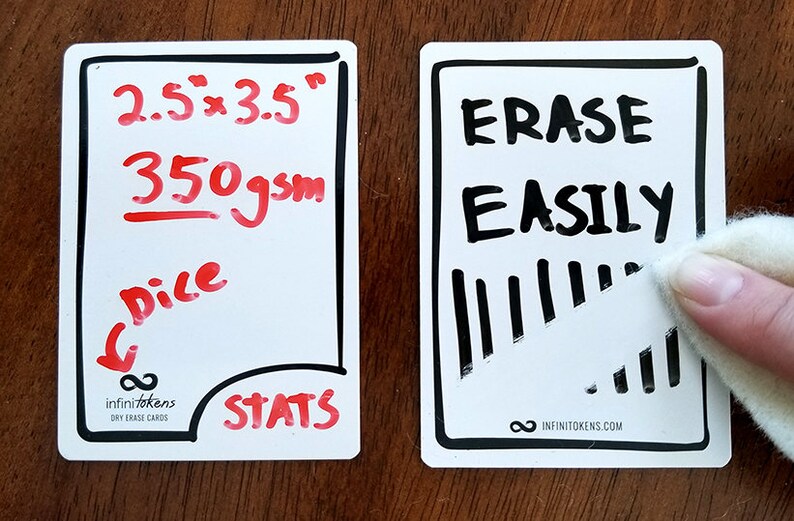 Dry Erase Cards/Tokens 25Pack Erasable Reusable Etsy