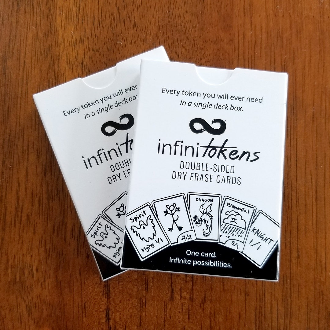 Dry Erase Cards/tokens 50 Pack doublesided, Customizable, Universal