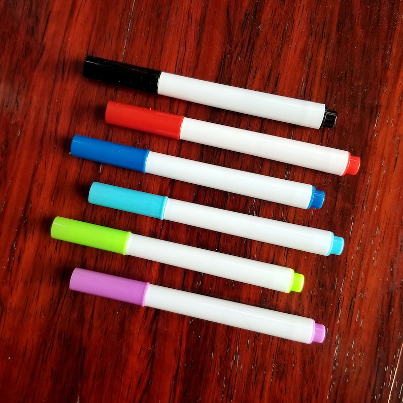 Voeg een Mini Dry Erase Marker toe aan uw bestelling 6-Color Set