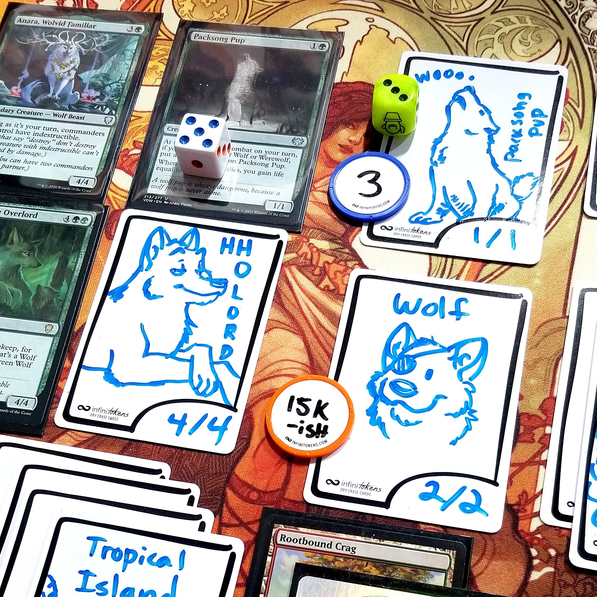 Dry Erase Counters/Tokens/Ability counters - Erasable, Reusable discs for games like Magic the Gathering and RPGs.
