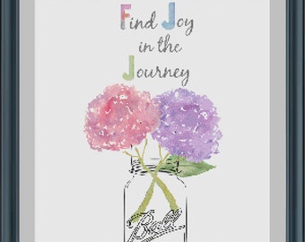 Find Joy in the Journey Cross Stitch Pattern