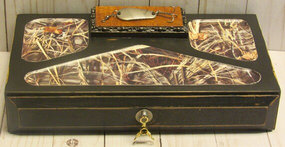 Mens Valet Box Vintage Valet Box Mens Jewelry Box Dresser Etsy