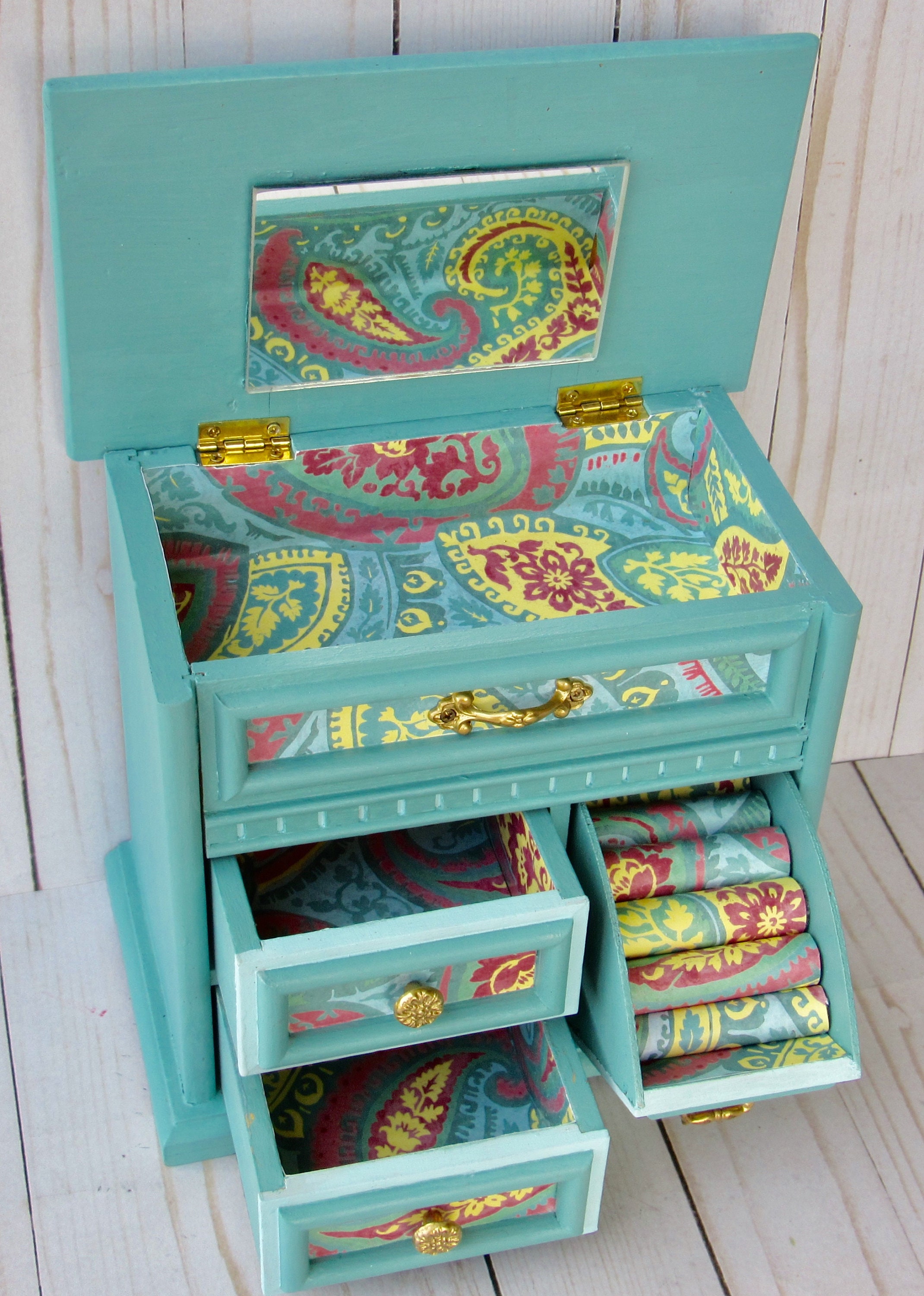 Jewelry box Vintage jewelry box Graduation gift Upcycled Etsy