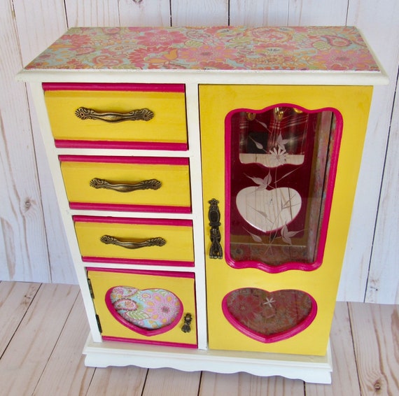 Upcycled Vintage Jewelry Box Girls Jewelry Box Paisley Etsy
