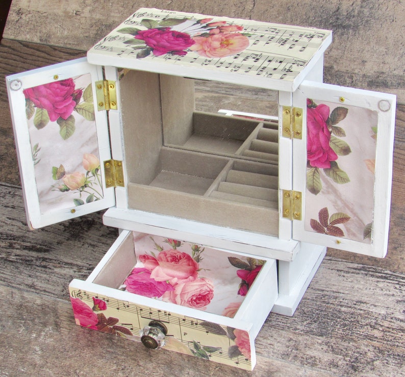 Jewelry box Womens jewelry box Girls keepsake box Etsy