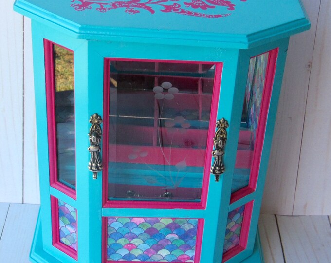 Upcycled Vintage Jewelry Box Mermaid Jewelry Box Girls Etsy