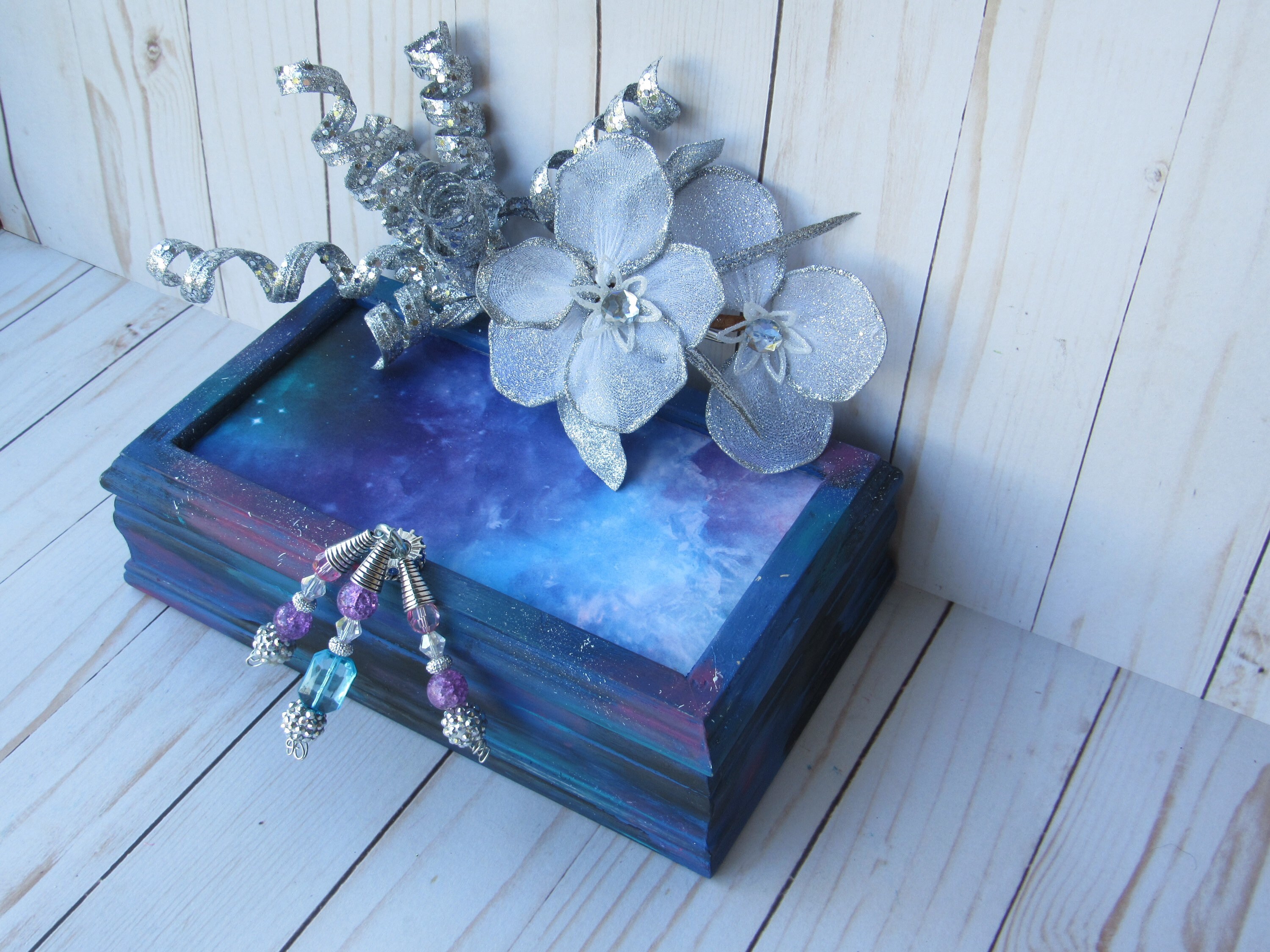Vintage Upcycled Galaxy Jewelry Box Galaxy Jewelry Box Etsy