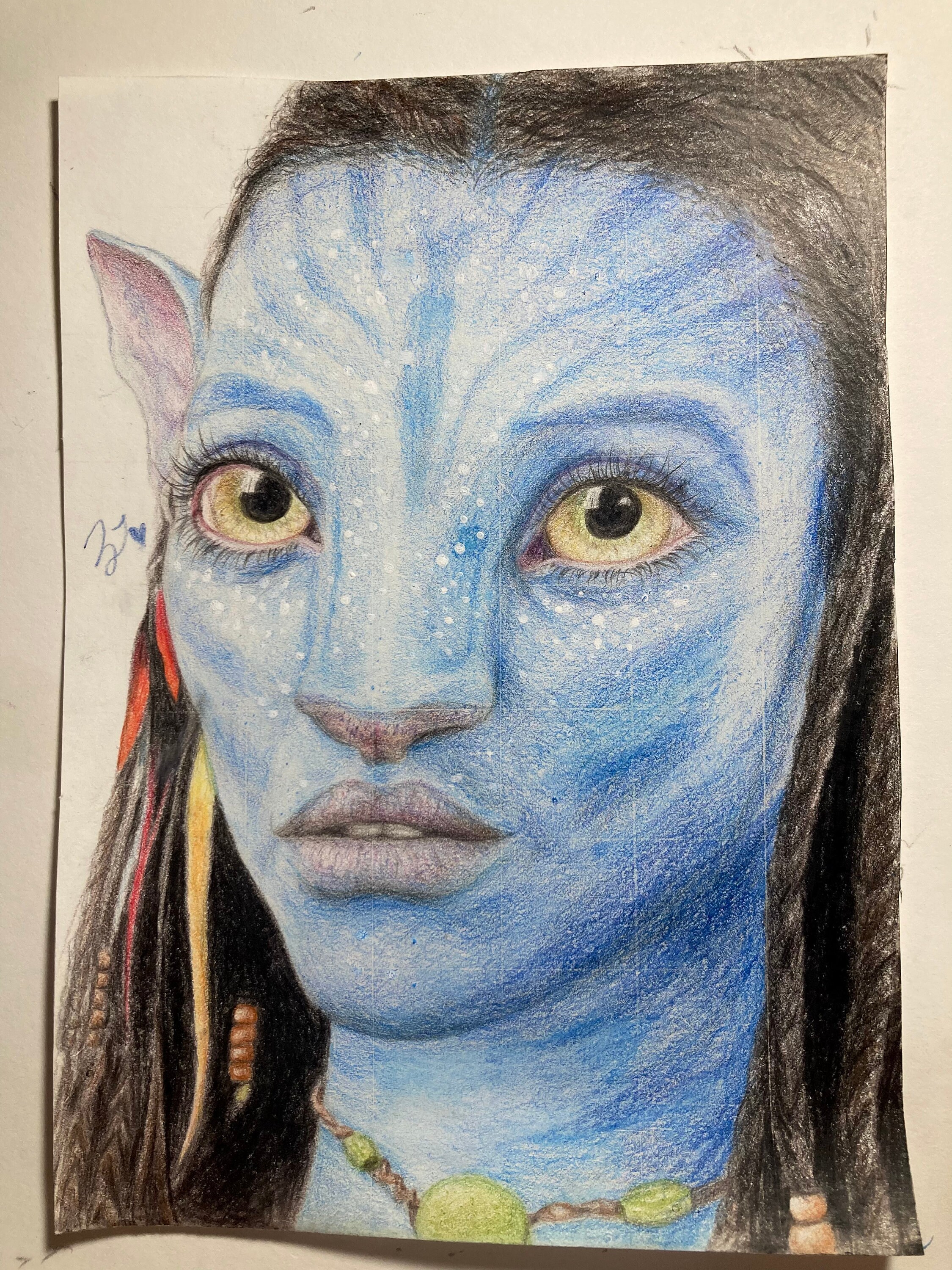 Avatar Neytiri Color Pencil Drawing Etsy